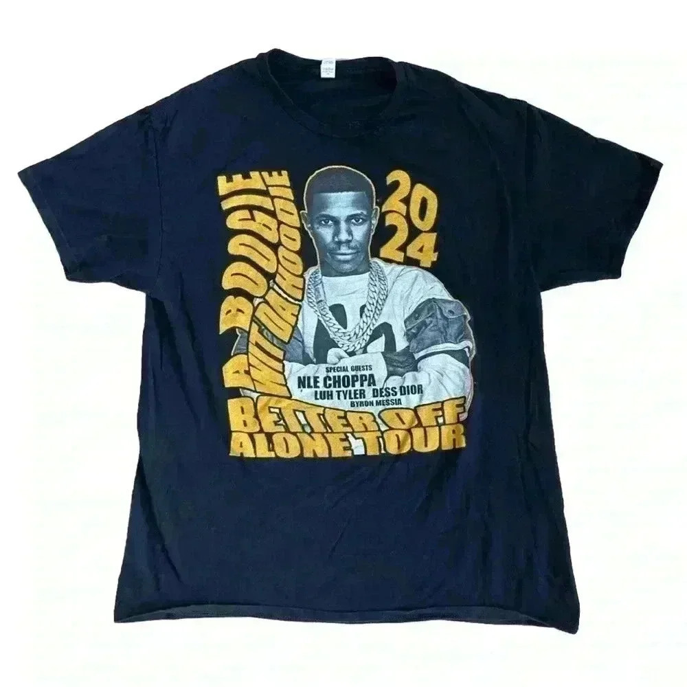 A Boogie Wit Da Hoodie Better Off Alone Tour 2024 T-Shirt Size L Rap Hip Hop